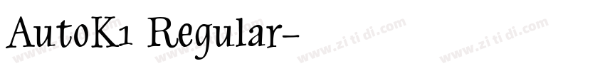 AutoK1 Regular字体转换
